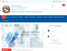 Tablet Screenshot of nphl.gov.np